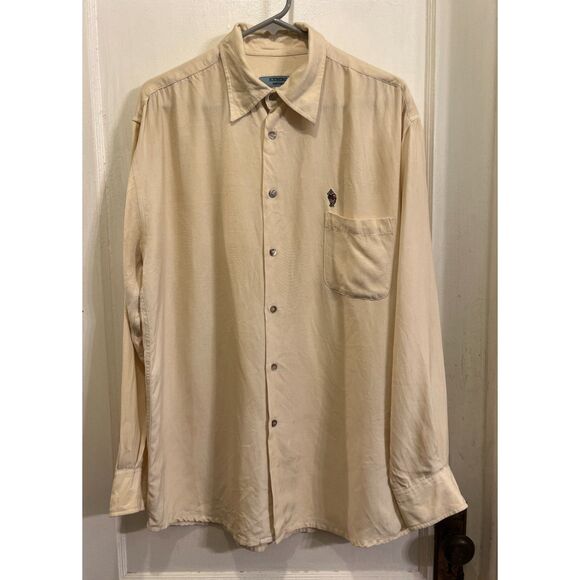 Vintage ICEBERG Cream Silk Winnie The Pooh Button Up Top Shirt  Mens Size Medium - Picture 2 of 13